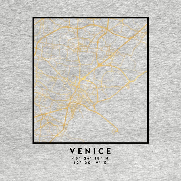 VENICE ITALY CITY STREET MAP ART by deificusArt